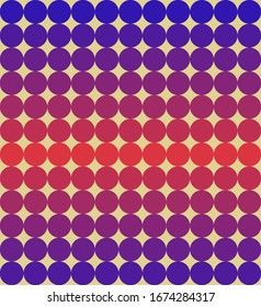 imagen vectorial de material: patrón de color transparente hecho de círculos de degradado rojo y azul