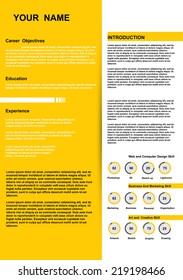 stock vector / info graphic resume