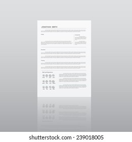 stock vector / info graphic resume template design