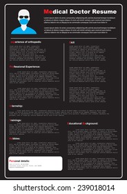stock vector / info graphic resume template design