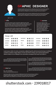 stock vector / info graphic resume template design
