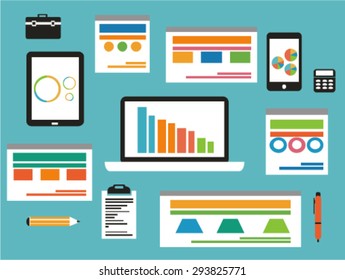 stock vector info graphics  vector illustration with blue background