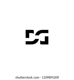 stock vector initial letter logo gd dg logo template