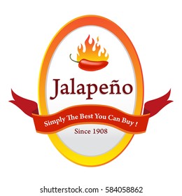 Stock Vector of jalapeno product label