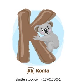 Stock Vector K Koala Alphabet Animal Stock Vector (Royalty Free) 1590133051