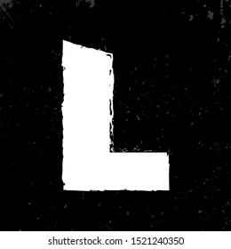 stock vector L brush splatter letter, abstract logo icon design template for business corporate. minimalistic concept logo design.