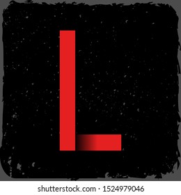 stock vector L brush splatter letter, abstract logo icon design template for business corporate. minimalistic concept logo design.