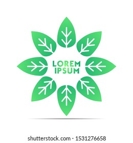 stock vector leaf logo design. green life, green leaves, ecology, natural, green life, botanical logo icon concept.