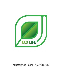 stock vector leaf logo design. green life, green leaves, ecology, natural, green life, botanical logo icon concept.