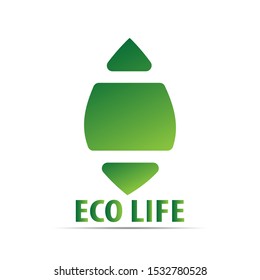 stock vector leaf logo design. green life, green leaves, ecology, natural, green life, botanical logo icon concept.