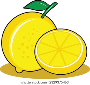 stock vector lemon fruit design illustration