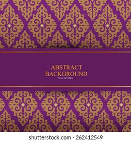 stock vector line Thai / Thai Art Background, Thai art pattern vector.