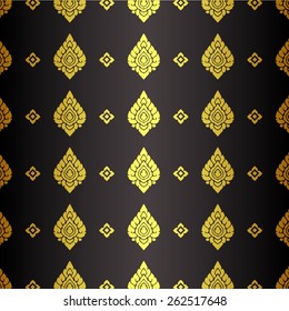 stock vector line Thai / Thai Art Background, Thai art pattern vector.