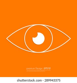 Stock Vector Linear icon eyes. Flat design.