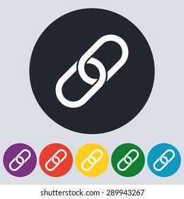 Stock Vector Linear icon link. Flat design