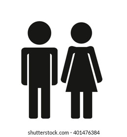 Stock Vector Linear icon male and female. Flat design.