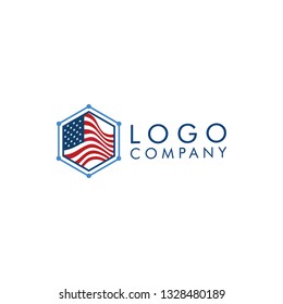 stock vector logo of made in the usa badges