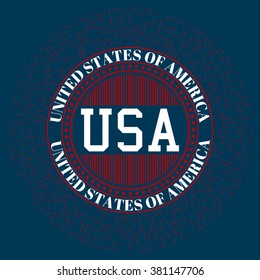  The Stock vector logo USA. Retro design.