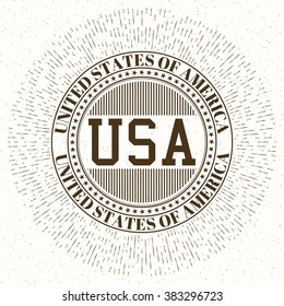  The Stock vector logo USA. Retro design.