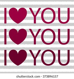 Stock Vector I love you