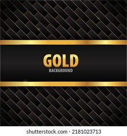 fondo de lujo vectorial de stock con dorado 
formas abstractas. banda dorada con borde dorado sobre fondo oscuro

