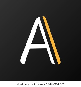 stock vector A luxury letter, abstract logo icon design template for business corporate. minimalistic concept logo design.