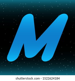 stock vector M technology italic bold letter, futuristic abstract logo icon design template for business corporate. minimalistic concept logo design.