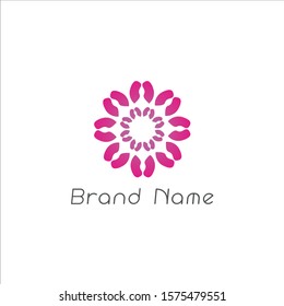 Stock Vector Mandala Ornament Logo Blossom Flower Unique Ethnic Beauty Design