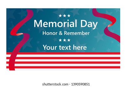 stock vector memorial-day background vector illustration
