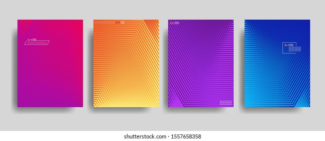 stock vector minimal covers design halftone circle print colorful design modern geometric patterns

