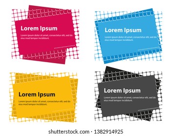 stock vector modern abstract vector banner set flat geometric liquid form with various colors modern vector