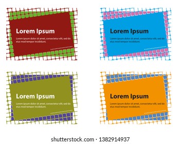 stock vector modern abstract vector banner set flat geometric liquid form with various colors modern vector