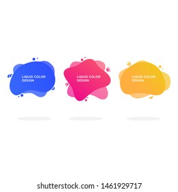 stock vector modern abstract vector banner set flat geometric liquid form with various colors modern vector