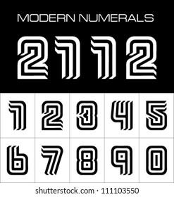 Stock vector modern numbers