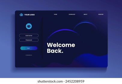 stock vector modern website template for websites landing pages or apps eclipse illustration