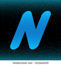 stock vector N technology italic bold letter, futuristic abstract logo icon design template for business corporate. minimalistic concept logo design.