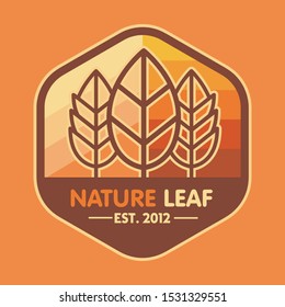 stock vector nature leaf, leaves and landscape logo design. green life, green leaves, ecology, natural, green life, botanical logo icon concept.