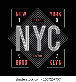 stock vector new york. brooklyn typography for t-shirt print-vector illustration