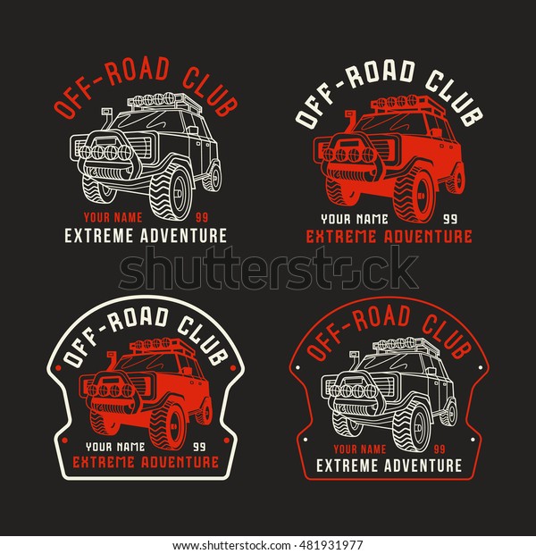 Stock Vector Offroad Club Emblem Sticker Stock Vector (Royalty Free ...