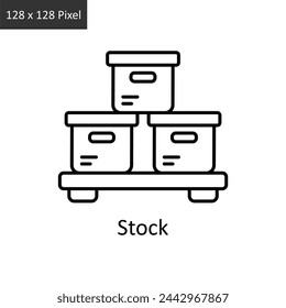 Ilustración de diseño de icono vectorial de stock. Símbolo de entrega de logística sobre fondo blanco EPS 10 Archivo
