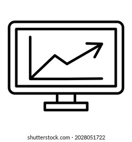 Stock Vector Outline Icon Isolated On White Background

