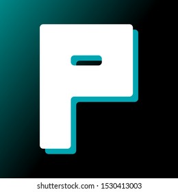 stock vector P geometric bold letter, technology, futuristic abstract logo icon design template for business corporate. minimalistic concept logo design.