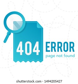stock vector page not found template with search result message and paper. 404 error design for web page. vector illustration background.