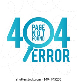 stock vector page not found template with magnifier (loupe) for search. 404 error design for web page. vector illustration background.