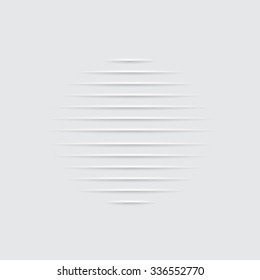 stock vector paper cut with shadow on the grey background.