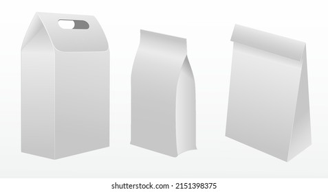 Stock Vector Paper Food Box Packaging Stock Vector (Royalty Free