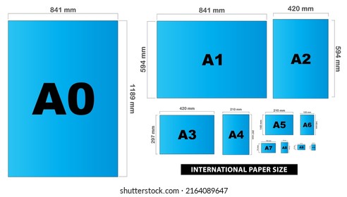 Stock Vector Paper Sizes Formats Set Stock Vector (Royalty Free ...