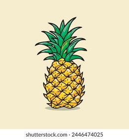 Stock vector of pineapple graphic object illustration.