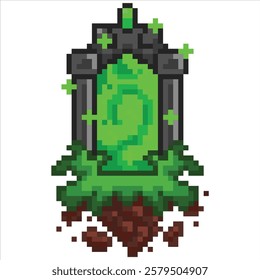 stock vector pixel design of earth gate