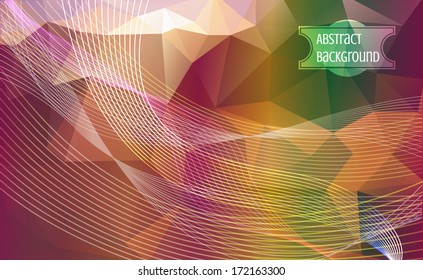 Stock vector polygonal background colorful with triangles